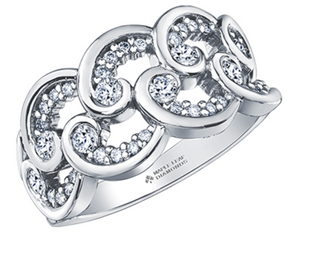 14K White Gold 0.51cttw Diamond Band