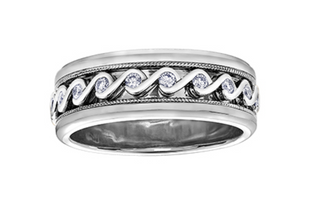 Anillo de oro blanco de 18 quilates/aleación de paladio (hipoalergénico) de 0,45 quilates con diamantes redondos brillantes y múltiples piedras