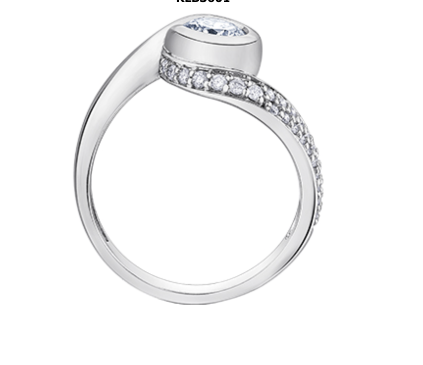 14K White Gold 0.75cttw Swirl Diamond Ring - Size 6.5