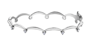Brazalete de tenis de diamantes canadienses de 0,25 quilates en oro blanco de 14 quilates, 7"
