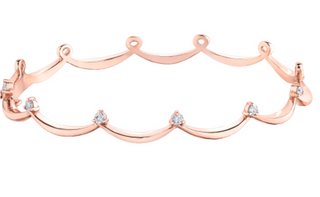 Brazalete de tenis de diamantes canadienses de 0,25 quilates en oro blanco de 14 quilates, 7"