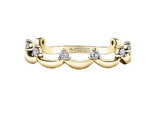 Anillo de diamantes canadienses festoneados de 0,15 quilates en oro blanco de 14 quilates, tamaño 6,5