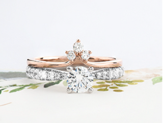Anillo/banda de diamantes canadienses de 0,10 quilates en oro rosa de 14 quilates, tamaño 6,5
