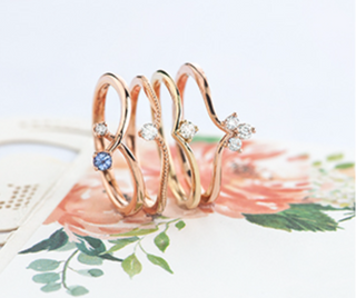 Anillo/banda de diamantes canadienses de 0,10 quilates en oro rosa de 14 quilates, tamaño 6,5