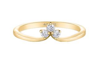Anillo/banda de diamantes canadienses de 0,10 quilates en oro rosa de 14 quilates, tamaño 6,5