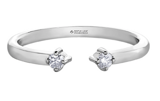 Anillo de diamantes canadienses de oro amarillo de 14 quilates de 0,08 quilates, talla 6,5