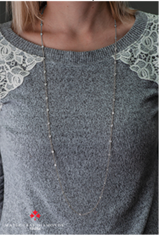 Collar con engaste de bisel de diamantes canadienses de oro blanco de 14 quilates de 3,00 quilates