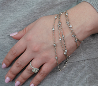 Collar con engaste de bisel de diamantes canadienses de oro blanco de 14 quilates de 3,00 quilates