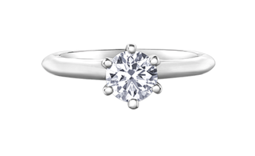 Platinum 0.30-0.70cttw Canadian Diamond Engagement Ring