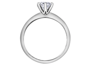 Anillo de compromiso de diamantes canadienses de platino de 0,30 a 0,70 quilates, tamaño 6,5