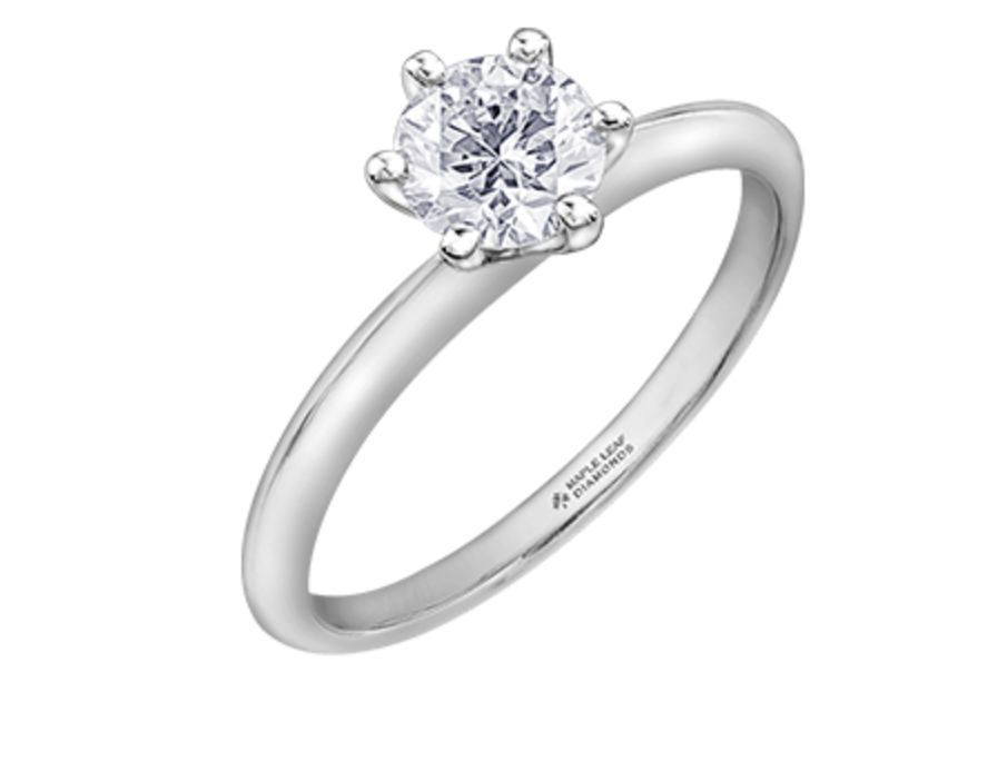 Platinum 0.30-0.70cttw Canadian Diamond Engagement Ring