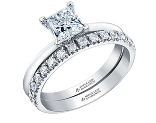 Anillo de compromiso de diamantes princesa canadiense de platino de 0,50 a 0,70 quilates, tamaño 6,5