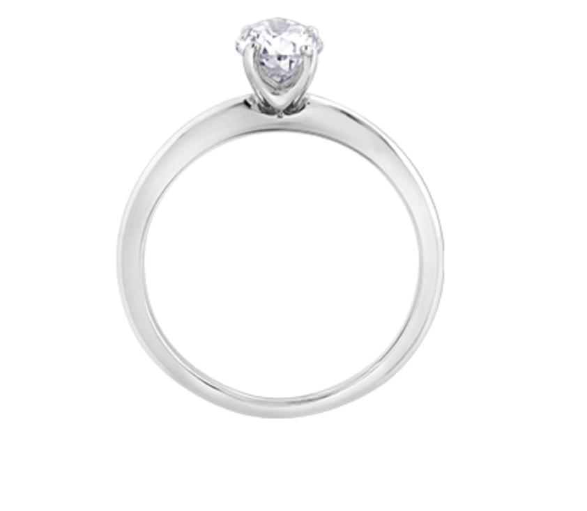 Platinum 0.50-0.70cttw Canadian Pear Shape Diamond Engagement Ring