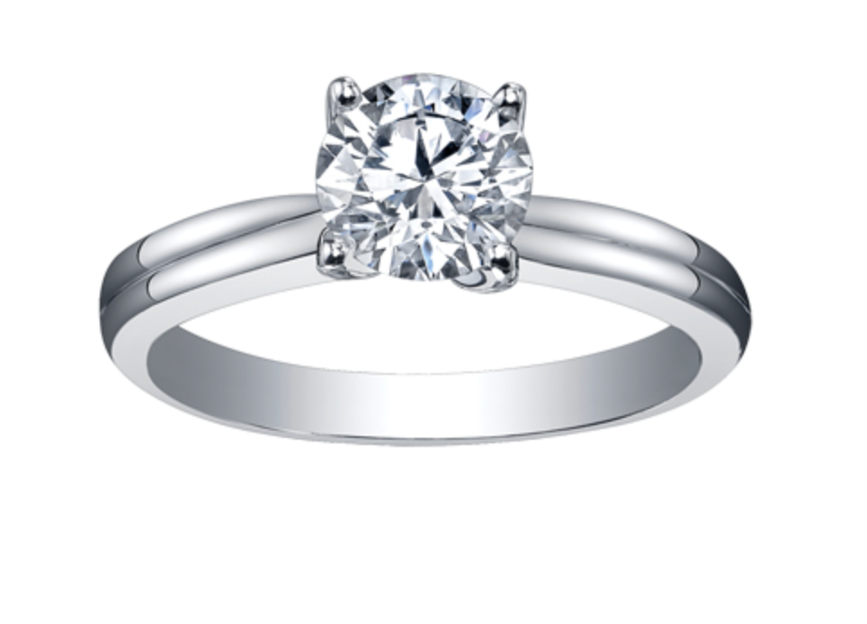 Platinum 0.30-0.70cttw Canadian Round Brilliant Diamond Engagement Ring