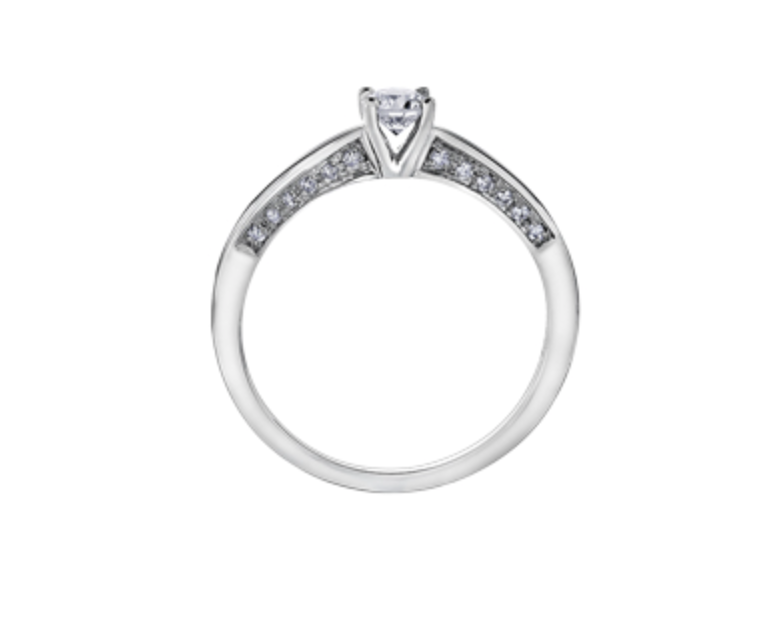 Platinum 0.35-0.82cttw Canadian Round Brilliant Diamond Engagement Ring