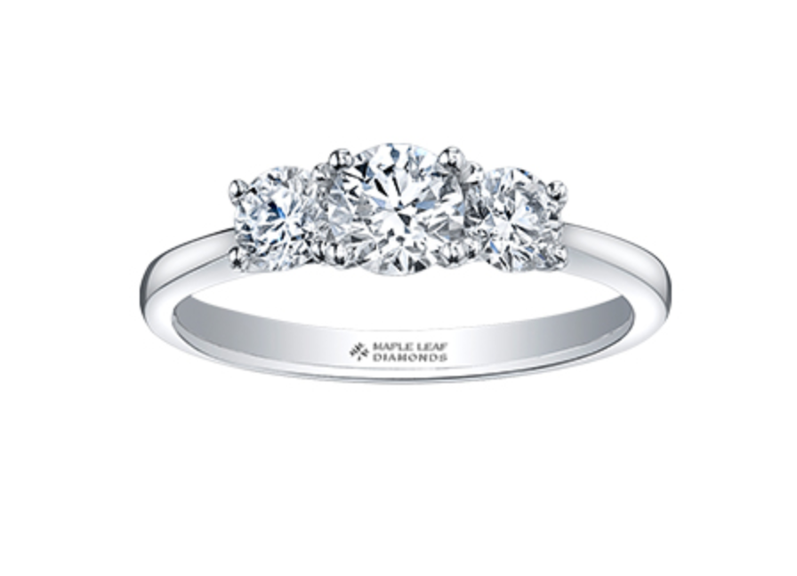 Platinum 0.50-1.00cttw Canadian Round Brilliant Multi Stone Diamond Engagement Ring