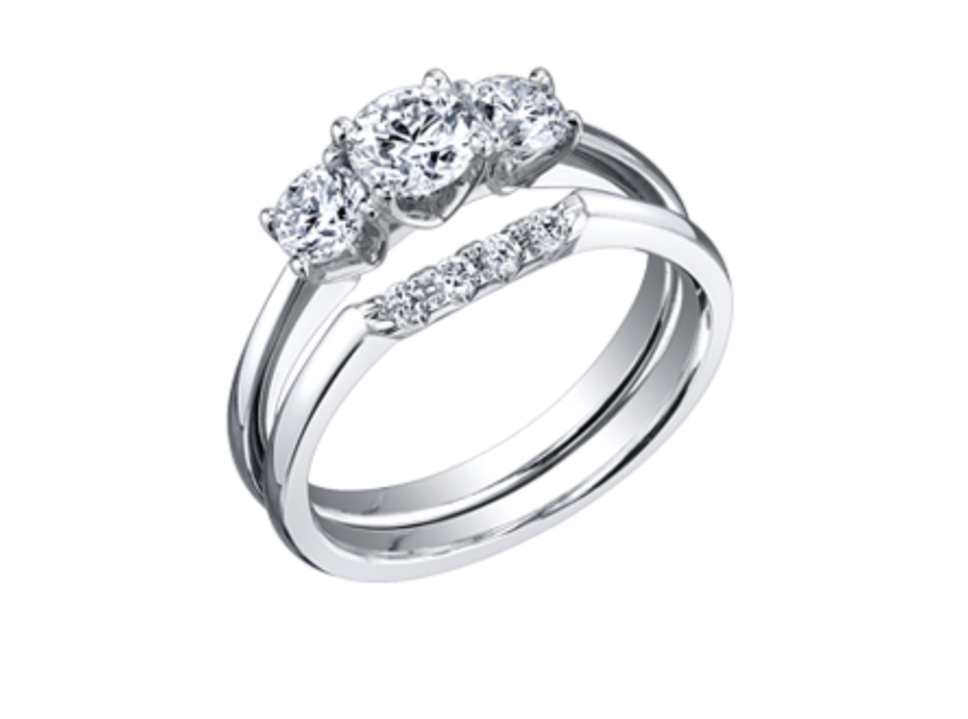 Platinum 0.50-1.00cttw Canadian Round Brilliant Multi Stone Diamond Engagement Ring