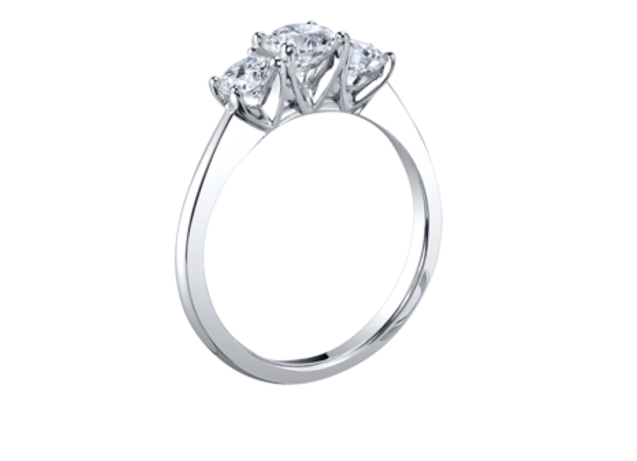 Platinum 0.50-1.00cttw Canadian Round Brilliant Multi Stone Diamond Engagement Ring