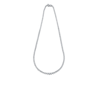18K White Gold & Palladium Alloy (hypoallergenic) 9.03cttw Canadian Diamond Strand