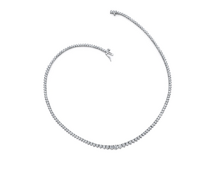 18K White Gold & Palladium Alloy (hypoallergenic) 9.03cttw Canadian Diamond Strand