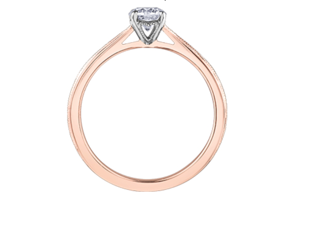 14K Rose Gold 0.40cttw Canadian Diamond Engagement Ring