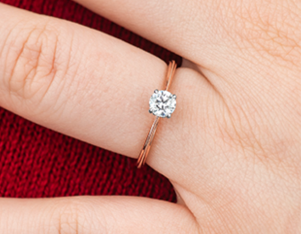 14K Rose Gold 0.40cttw Canadian Diamond Engagement Ring