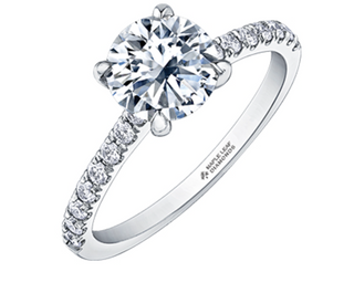 18K Yellow Gold & Palladium Alloy (hypoallergenic) 1.25-1.75cttw Canadian Diamond Engagement Ring