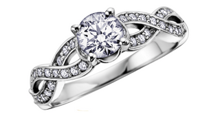 18K White Gold & Palladium Alloy (hypoallergenic) 0.50-1.25cttw Canadian Diamond Engagement Ring