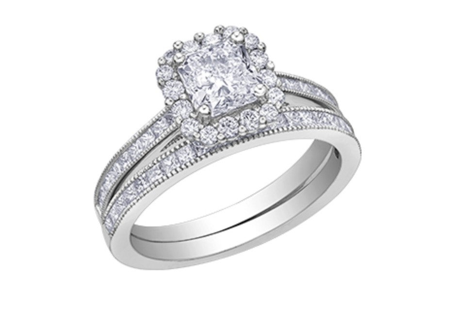 18K White Gold &amp; Palladium Alloy (hypoallergenic) 1.60cttw Canadian Diamond Engagement Ring