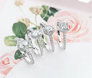 18K White Gold & Palladium Alloy (hypoallergenic) 0.76-1.32cttw Canadian Round Shape Diamond Engagement Ring