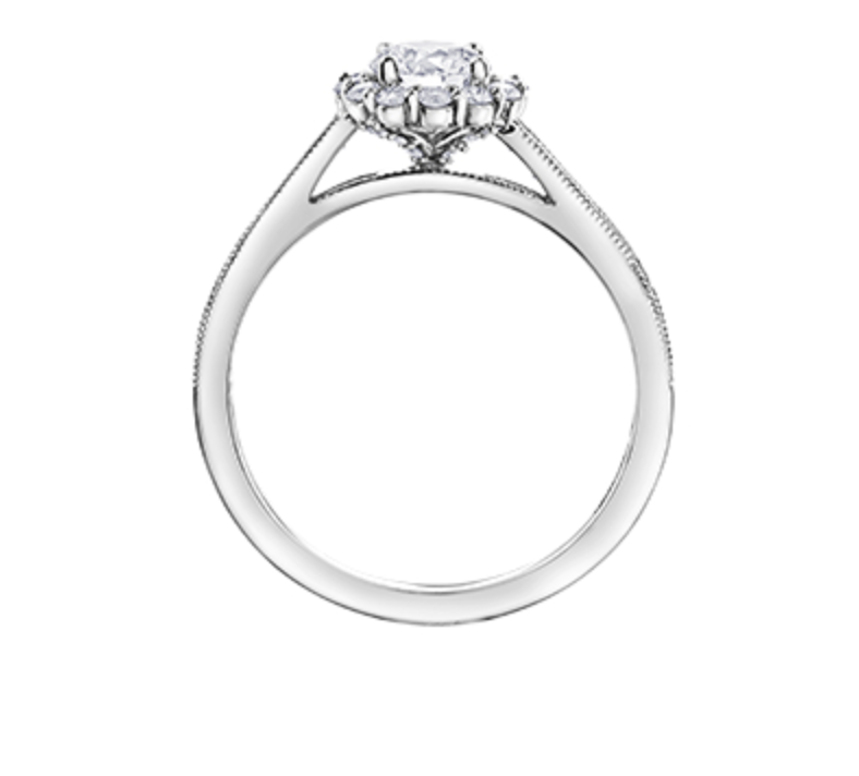 18K White Gold &amp; Palladium Alloy (hypoallergenic) 1.05cttw Canadian Diamond Engagement Ring