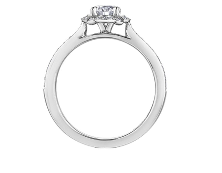 18K White Gold &amp; Palladium Alloy (hypoallergenic) 0.68ttw Canadian Diamond Engagement Ring