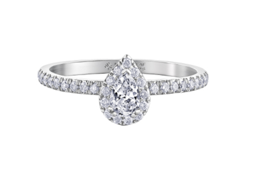 14K White Gold 0.45cttw Canadian Diamond Engagement Ring
