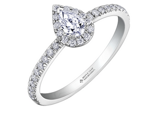 14K White Gold 0.45cttw Canadian Diamond Engagement Ring