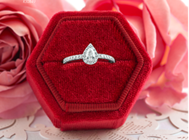 14K White Gold 0.45cttw Canadian Diamond Engagement Ring
