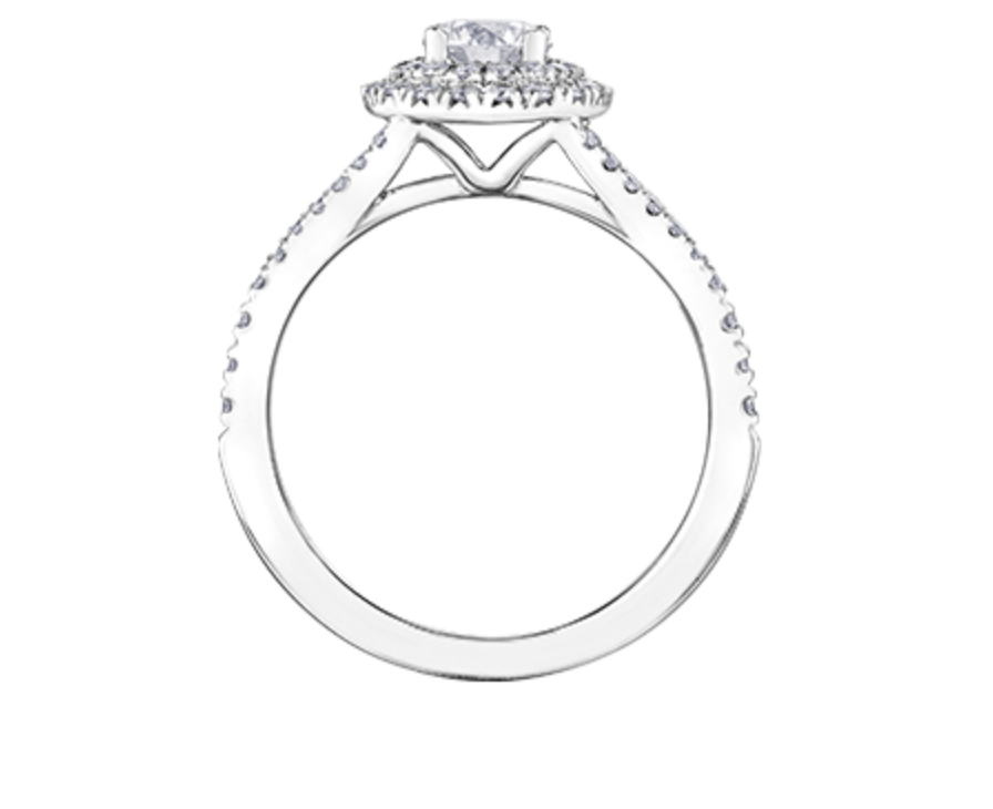 18K White Gold &amp; Palladium Alloy (hypoallergenic) 1.00ttw Canadian Diamond Engagement Ring