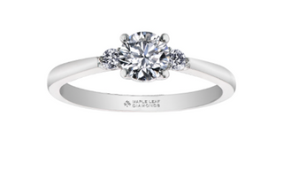 18K White Gold & Palladium Alloy (hypoallergenic) 0.58ttw Canadian Diamond Engagement Ring