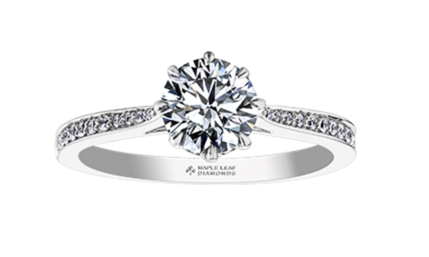 18K White Gold &amp; Palladium Alloy (hypoallergenic) 0.83-2.15ttw Canadian Diamond Engagement Ring