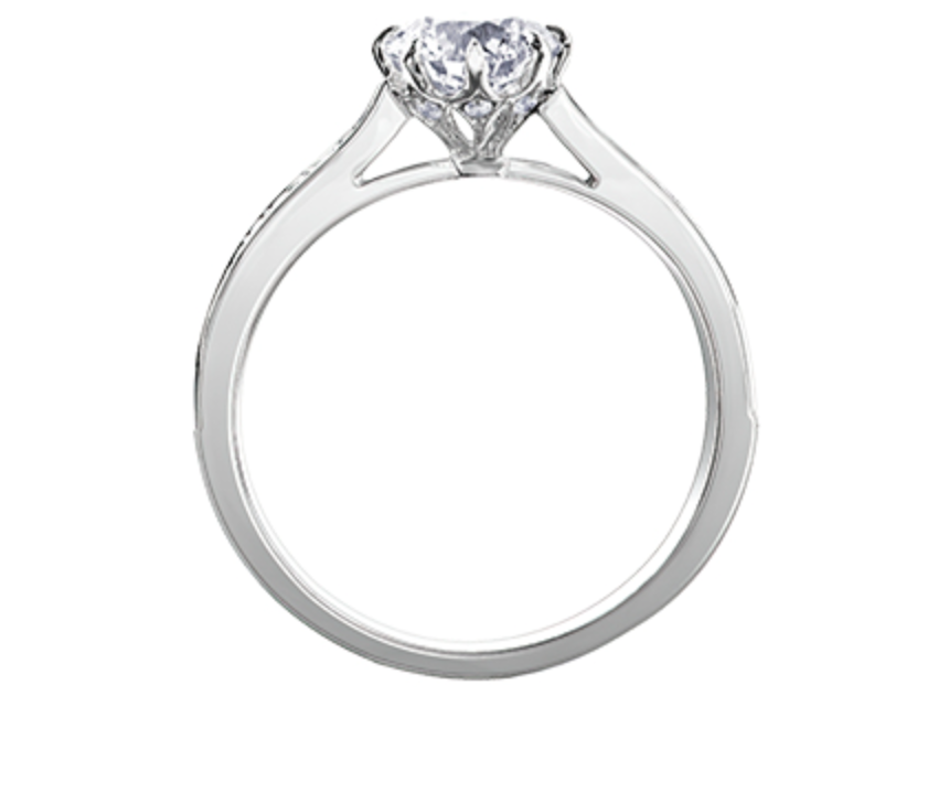 18K White Gold &amp; Palladium Alloy (hypoallergenic) 0.83-2.15ttw Canadian Diamond Engagement Ring