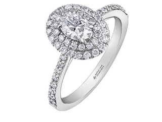 18K White Gold & Palladium Alloy (hypoallergenic) 0.60-1.03ttw Canadian Diamond Engagement Ring