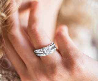 18K White Gold & Palladium Alloy (hypoallergenic) 0.65-1.50cttw Princess Cut Canadian Diamond Engagement Ring