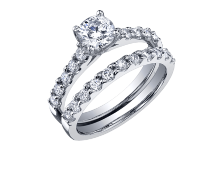 18K White Gold &amp; Palladium Alloy (hypoallergenic) 1.00cttw Canadian Diamond Engagement Ring