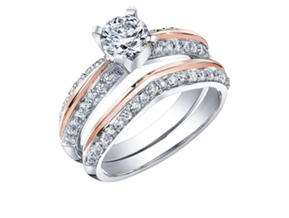 18K White & Rose Gold With Palladium Alloy (hypoallergenic) 0.65-2.30cttw Canadian Diamond Engagement Ring