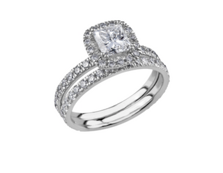 18K White Gold & Palladium Alloy (hypoallergenic) 0.71-1.61cttw Princess Cut Canadian Diamond Engagement Ring