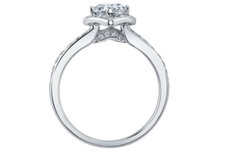 18K White Gold & Palladium Alloy (hypoallergenic) 0.99cttw Canadian Diamond Engagement Ring