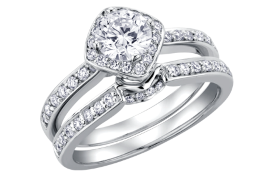 18K White Gold &amp; Palladium Alloy (hypoallergenic) 1.00cttw Canadian Diamond Engagement Ring