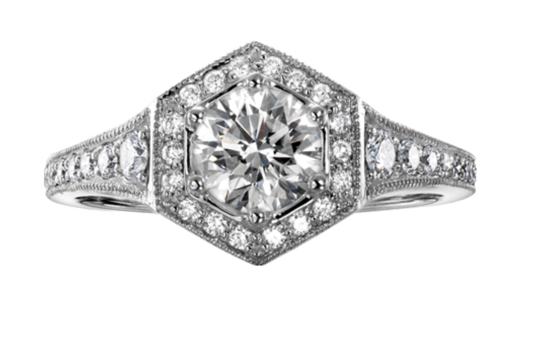 18K White Gold &amp; Palladium Alloy (hypoallergenic) 1.00cttw Canadian Diamond Engagement Ring