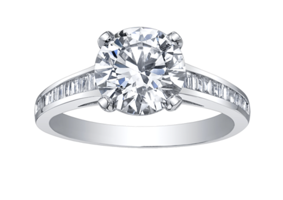 18K White Gold &amp; Palladium Alloy (hypoallergenic) 1.30cttw Canadian Diamond Engagement Ring