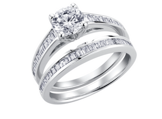 18K White Gold & Palladium Alloy (hypoallergenic) 1.30cttw Canadian Diamond Engagement Ring
