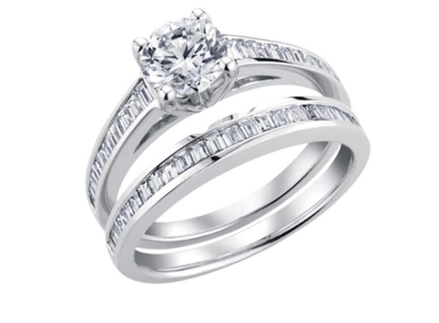 18K White Gold &amp; Palladium Alloy (hypoallergenic) 1.30cttw Canadian Diamond Engagement Ring